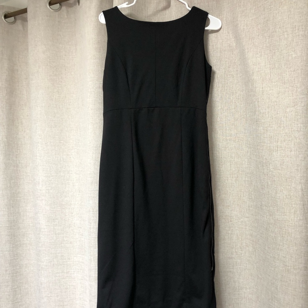 Banana Republic Black Sleeveless Midi Sheath Dress